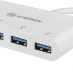 Hub USB-C Steren USB-5260 Con 4 Puertos USB 3.0/Negro