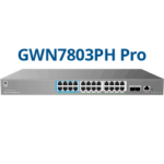 Switch De Red Empresarial L2 Grandstream Gwn7803Ph Pro De 24 Puertos24 Gigabit PoE/Administrable/400W/2Sfp+/Plata
