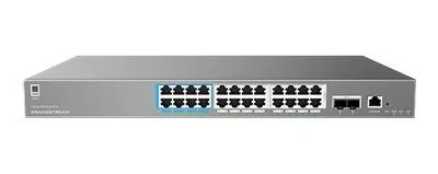 Switch De Red Empresarial L2 Grandstream Gwn7803Ph Pro De 24 Puertos24 Gigabit PoE/Administrable/400W/2Sfp+/Plata
