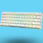 Teclado Gamer Mecanico Munfrost Deimos Alambrico/Rgb/Switch Gateron Blue/Español/Blanco/Mfkdea1W