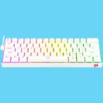 Teclado Gamer Mecanico Munfrost Deimos Alambrico/Rgb/Switch Gateron Blue/Español/Blanco/Mfkdea1W