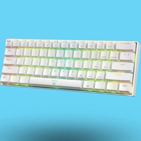 Teclado Gamer Mecanico Munfrost Deimos Alambrico/Rgb/Switch Gateron Blue/Español/Blanco/Mfkdea1W