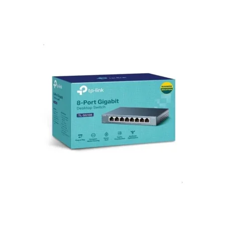Switch Gigabit Tp-Link Tl-Sg108 8 Puertos, Carcasa Metalica (Openbox)