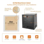 Gabinete Para Montaje En Pared Ubiquiti Uacc-Rack-12U-Wall-Sw-G/Con Puerta Frontal De Vidrio Templado/Puerta Trasera Abatible (Swing-Out)/Paneles Laterales Removibles Con Llave/Blanco
