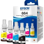 Kit De 4 Tintas Epson T664/70Ml/Negro/Cian/Magenta/Amarillo/L120/L1300/L121/T664520-4P