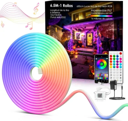 Tiras LED De Neon D-Bugg Verde/Azul/Rosa/ Amarillo/Blanco/ Rojo/Rgb/5M