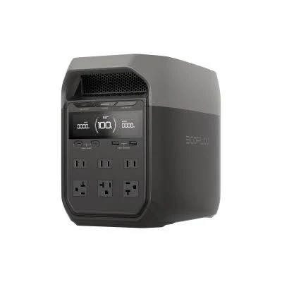 Estacion De Energia Portatil 1024Wh Litio Lfp Ecoflow Delta 3/6 AC 1800-2200W/2Xusb-C/Cargador De Coche 10A A 12.6V/Conectividad WiFi Y Bluetooth/Carga Solar 500W Max/Efd3