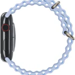 49Mm Ice Blue Ocean Band - Natural Titanium Finish