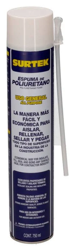 Espuma De Poliuretano Surtek 113522 De Uso General 750Ml