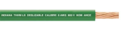 Bobina Cable Electrico 6Awg Indiana Sly291Grn/100, 1 Conductor/Cobre/Recubierto Thw-Ls/19 Hilos/100M/Verde