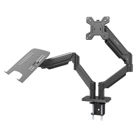 Soporte 2 En 1 Enforce Motion Sm729 Acteck Soporte Para Monitor Y Laptop 2 En 1 Para Escritorio Con C-Clamp –