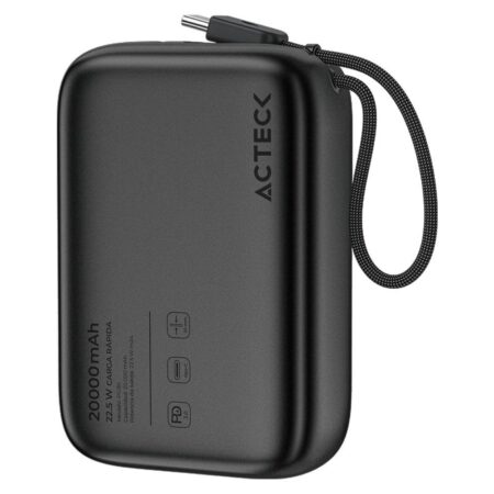 Power Bank Acteck Energon Go Plug Max Pg80 De 20,000Mah/USB-C/Negro/AC-945608