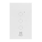 Switch Apagador De Pared Mirati M3Si2/3 Apagadores Touch/WiFi/2.4Hz/Bluetooth/Funciona Con Alexa Y Asistente De Google/Compatible Con Android E Ios