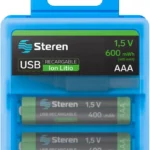 Baterias Recargables D-Bugg Aaa/4/Type-C Li-Ion Aaa/4 1.5V/600Mwh/Incluye Cable USB Con 4 Salidas