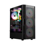 Gabinete Balam Rush Dragonfly Ventra Gm570 Media Torre/Con Ventana/Sin Fuente/USB 2.0/3.0/4 Ventiladores Instalados/Argb/Negro/ATX/Br-943956