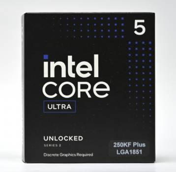 Procesador Intel Core Ultra 5 250Kf Plus/Lga 1851/5.3Ghz/18Core/30Mb/Sin Disipador/Sin Graficos/Bx80768250Kf