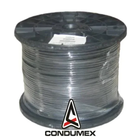 Bobina De Cable Cat5E Condumex 66-44-64/1000 Con Gel/Para Exterior/Para Aplicaciones En Sistemas De Redes De Datos Y Cableado Estructurado/Uso Intemperie/305M/Negro