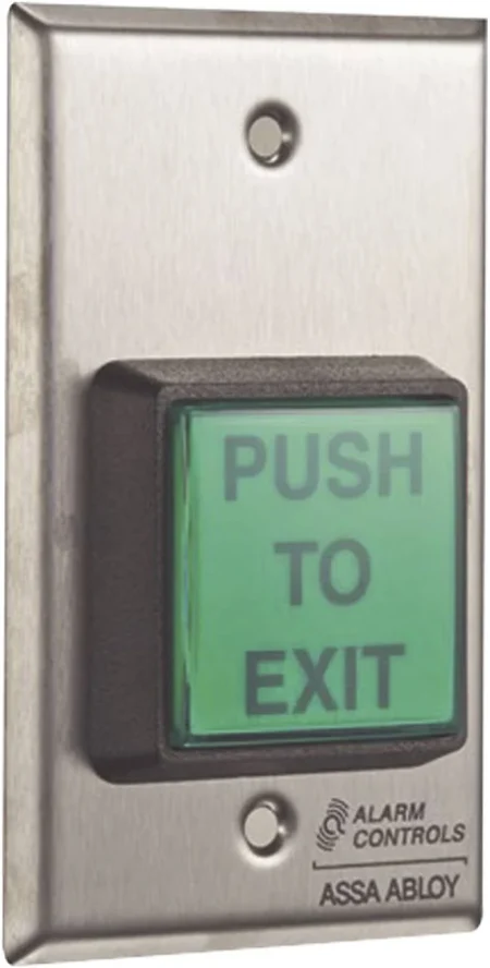 Boton De Salida Alarm Controls-Assa Mx4831 De Accion Momentanea