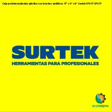 Caja Portaherramientas Surtek Cps17 Plastica/17″/Con Broches Metal/Negro
