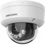 Camara Bala IP Hikvision Ds-2Cd1T63G2P-Liuf/Sl De 6Mpx/2 Lentes De 2.8Mm/Alambrico/180°/30M Ir/IP67/Luz Intermitente Y Alerta De Audio/Audio Bidireccional/Acusense/Wdr 120Db/Micro SD