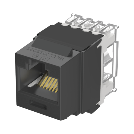 Conector Jack 110 Panduit Nk6X88Mbl De Impacto/Keystone/Categoria 6A/De 8 Posiciones/8 Cables/Negro
