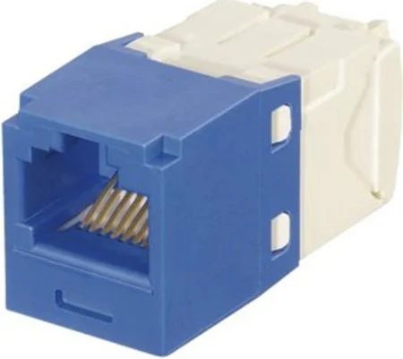 Conector Jack RJ45 Estilo Tg Panduit Cjk688Tgbu Con Llaveado Azul/Mini-Com/Categoria 6/De 8 Posiciones/8 Cables