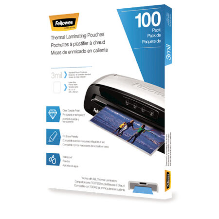 Papel Termico Fellowes 5743301 Para Laminacion/100 Piezas Tamaño Carta 3 Milesimas