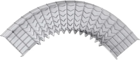 Curva Pre-Fabricada Horizontal De 90° Charofil Ch-C90-54/100Ez Con Medidas De 54Mm De Peralte/100Mm Ancho
