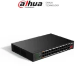 Switch Dahua Dh-Sf1026Lp De 24 Puertos PoE 10/100/ + 2 Puertos Uplink/No Administrable/Hasta 190W/24 Puertos PoE 10/100/2 Puertos Uplink 10/100/1000/Switching 8.8Gbps/Standares: Ieee802.3Af Ieee802.3At Hi-PoE/PoE Hasta 250M