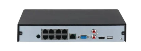 Nvr 8 Canales IP Dahua Dhi-Nvr4108Hs-8P-4Ks3 De 8Mpx/8 Puertos PoE/Rendimiento De 160Mbps/H.265+/1 Bahia Para Disco Duro/Soporta Camaras Wizsense/HDMI 4K & VGA