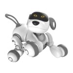 Perro Robot Inteligente D-Bugg 100145143 De Control Remoto Radioshack/Hasta 1 Hora De Funcionamiento Continuo/Rango Aproximadamente De 5M/Se Mueve/Baila/Ojos LED/Blanco-Negro