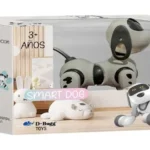 Perro Robot Inteligente D-Bugg 100145143 De Control Remoto Radioshack/Hasta 1 Hora De Funcionamiento Continuo/Rango Aproximadamente De 5M/Se Mueve/Baila/Ojos LED/Blanco-Negro