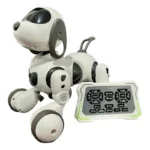 Perro Robot Inteligente D-Bugg 100145143 De Control Remoto Radioshack/Hasta 1 Hora De Funcionamiento Continuo/Rango Aproximadamente De 5M/Se Mueve/Baila/Ojos LED/Blanco-Negro