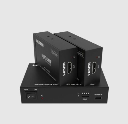 Splitter HDMI Epcom Proaudio Epc-Spb12E70 De 1X2/4K@60Hz A 60M/4K@30Hz A 70M/Cable Cat6/Edid/Hdcp 2.2/Salida Loop
