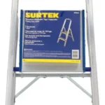 Escalera De Aluminio Surtek Etta3 Plegable/Con 3 Escalones/Tipo Taburete/150Kg/Gris