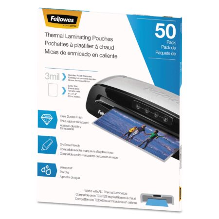 Papel Termico Fellowes 5744301 Para Laminacion/50 Piezas Tamaño Carta 3 Milesimas