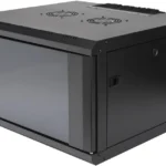 Gabinete De Pared 19" 6Ur Precision Ps06550G De Cristal Templado/Incluye 2 Ventiladores Y Panel Cepillo/Hasta 60Kg/Negro