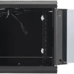 Gabinete De Pared 19" 6Ur Precision Ps06550G De Cristal Templado/Incluye 2 Ventiladores Y Panel Cepillo/Hasta 60Kg/Negro