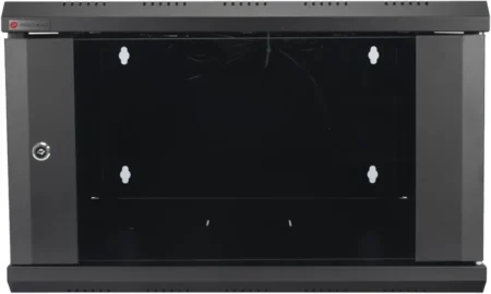 Gabinete De Pared 19″ 6Ur Precision Ps06550G De Cristal Templado/Incluye 2 Ventiladores Y Panel Cepillo/Hasta 60Kg/Negro