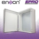 Gabinete Nema Enson Ens-Nem442 De Polyester 400X400X200Mm/Ip66/Nema4 Ideal Para Instalacion Y Resguardo De Equipos Electronicos En Intemperie/Gris
