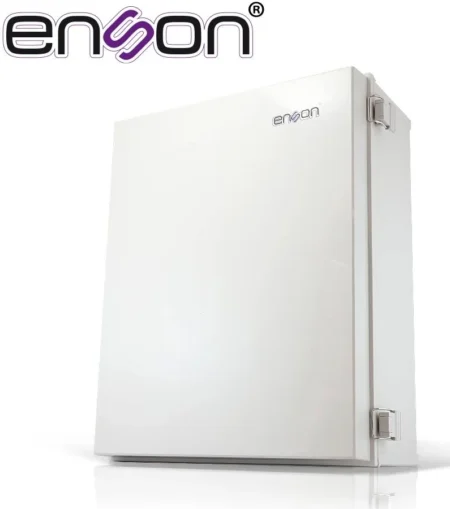 Gabinete Nema Enson Ens-Nem442 De Polyester 400X400X200Mm/Ip66/Nema4 Ideal Para Instalacion Y Resguardo De Equipos Electronicos En Intemperie/Gris