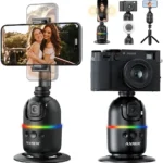Estabilizador De Celular Axnen P03 Plegable/Con Ai Seguimiento/1200Mah/Para 2-4Hrs De Uso/Negro