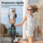 Estabilizador De Celular Axnen P03 Plegable/Con Ai Seguimiento/1200Mah/Para 2-4Hrs De Uso/Negro