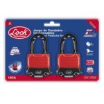 Juego De 2 Candados Lock 18Ca Impermeables/40Mm/3 Llaves Estandar