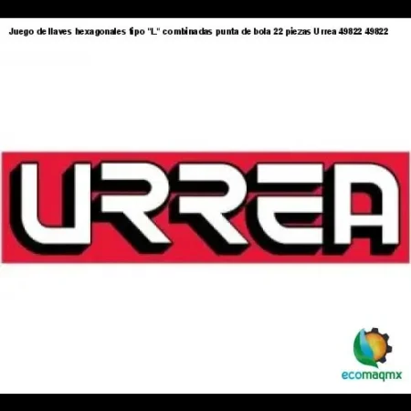 Juego De 22 Llaves Hexagonales Urrea 49822 En L/Punta De Bola/Combinadas/Acero