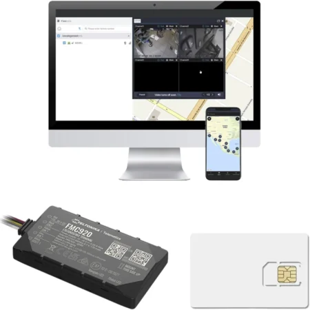 Kit Rastreador Vehicular Teltonika Fmc920Kit3, 4G Lte Cat 1 Y 2G/Bluetooth/Bateria De Respaldo/Anualidad De Sim600Mb1Y/Anualidad De Epcomgpscode/Relevador/Boton Sos