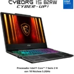 Laptop MSI Cyborg 15 15.6"/Intel Core 7 240H/16Gb RAM/512Gb SSD/USB/HDMI/1920X1080/Win 11 Home/Negro/B2Rwfkg-071Us-Row