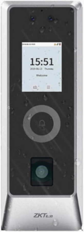 Lector Autonomo De Reconocimiento Facial Y Huella Digital Zkteco Pro-Ma-Fp/Ip66 Para 50000 Usuarios/50000 Tarjetas/30000 Rostros/Negro