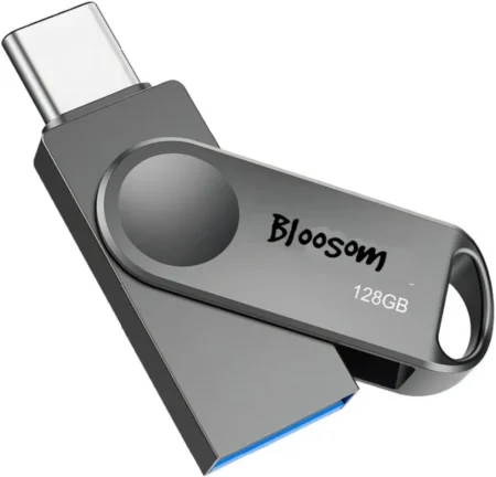 Memoria USB Dual 128Gb D-Bugg Dbotg-128/USB 3.0 A Tipo C/Plateado