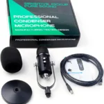 Microfono Condensador Profesional D-Bugg Cc14 Con Cable USB-B A USB-A + Dos Adaptadores (USB-A A Lightning & USB-A A Tipo-C)